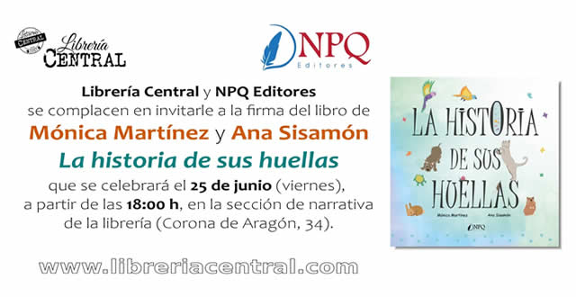 Mónica Martínez y Ana Sisamón firman La historia de sus huellas. En librería Central de Zaragoza